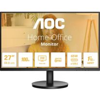 Монитор 27" AOC 27B3CA2 Black (IPS, 250cd, 1300:1, 20M:1, 4ms, 178/178, HDMI, USB-C65W (DP alt), 2xUSB 3.2, 100Hz, Speakers, Tilt, Внутр, VESA, Black, 3y )