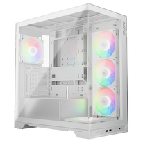 Корпус XPG INVADER X WHITE (INVADERXMT-WHCWW) Mid-Tower Gaming ATX PC Case with Panoramic View, Tempered Glass Panels, and RGB Lighting Black