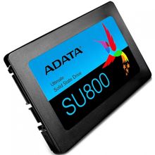 Твердотельный накопитель SSD ADATA Ultimate SU800 ASU800SS-512GT-C 512GB 2.5" Client SATA 6Gb/s, 560/520, IOPS 85/85K, MTBF 2M, 3D V-NAND TLC, 400TBW, Adapter 2.5" (7mm to 9.5mm), Retail (967267)