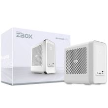 Платформа мини ПК ZOTAC ZBOX-ERP74070SW-BE, White Edition, NVIDIA RTX4070 Super, Intel i7-14700, 2x DDR5 SODIMM slots, M2 SSD slot, 2.5" SATAIII BAY, WIFI, BT, 2.5G LAN, GLAN, 3x DP, HDMI, EU+UK PLUG