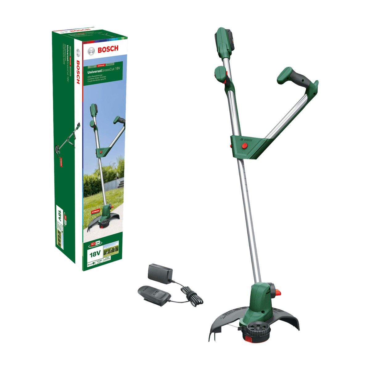 Триммеры Bosch Аккумуляторный триммер Bosch UniversalGrassCut 18-260 (1 АКБ и З/У), 18 В, 2А*ч (06008C1D03)