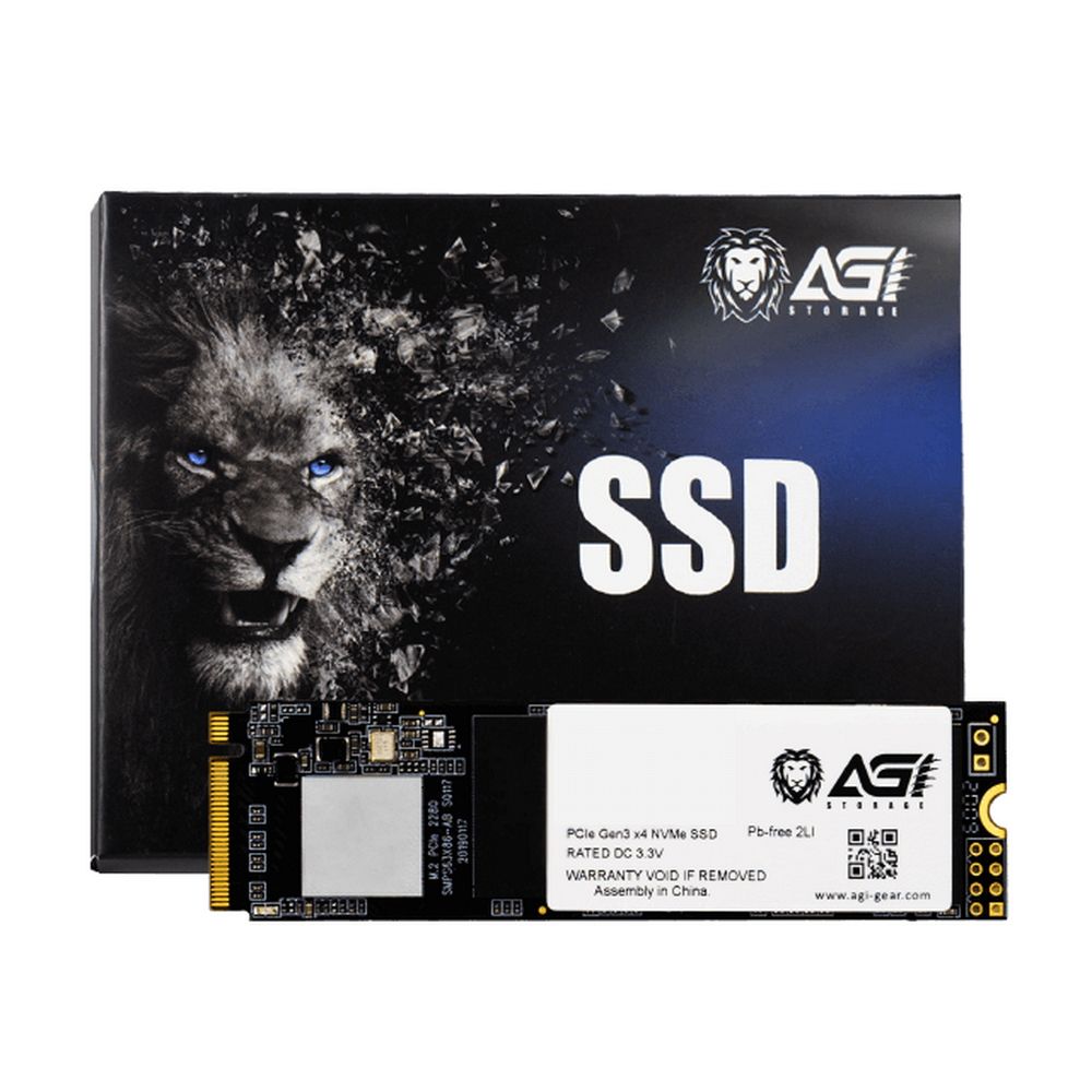 Твердотельный накопитель SSD AGI AI198 1TB M.2 2280 Client PCIe Gen3x4 with NVMe, 2000/1690, IOPS 214/243K, MTBF 1.6M, 3D NAND TLC, 400TBW, 0,37DWPD, RTL (610347) {100}