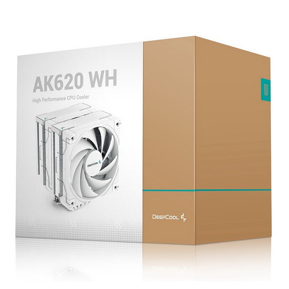 Вентилятор Deepcool AK620 WH (Height 160mm, 6mm x 6pcs, Fan 120mm*2, 500;1850RPM ±10%, < 28 dB(A), 4-pin PWM, TDP 260W, Al+Cu, Screw, Socket AMD AM5/AM4, Intel LGA2066/2011-v3/2011/LGA1700/1200/115x) (727453) {8}