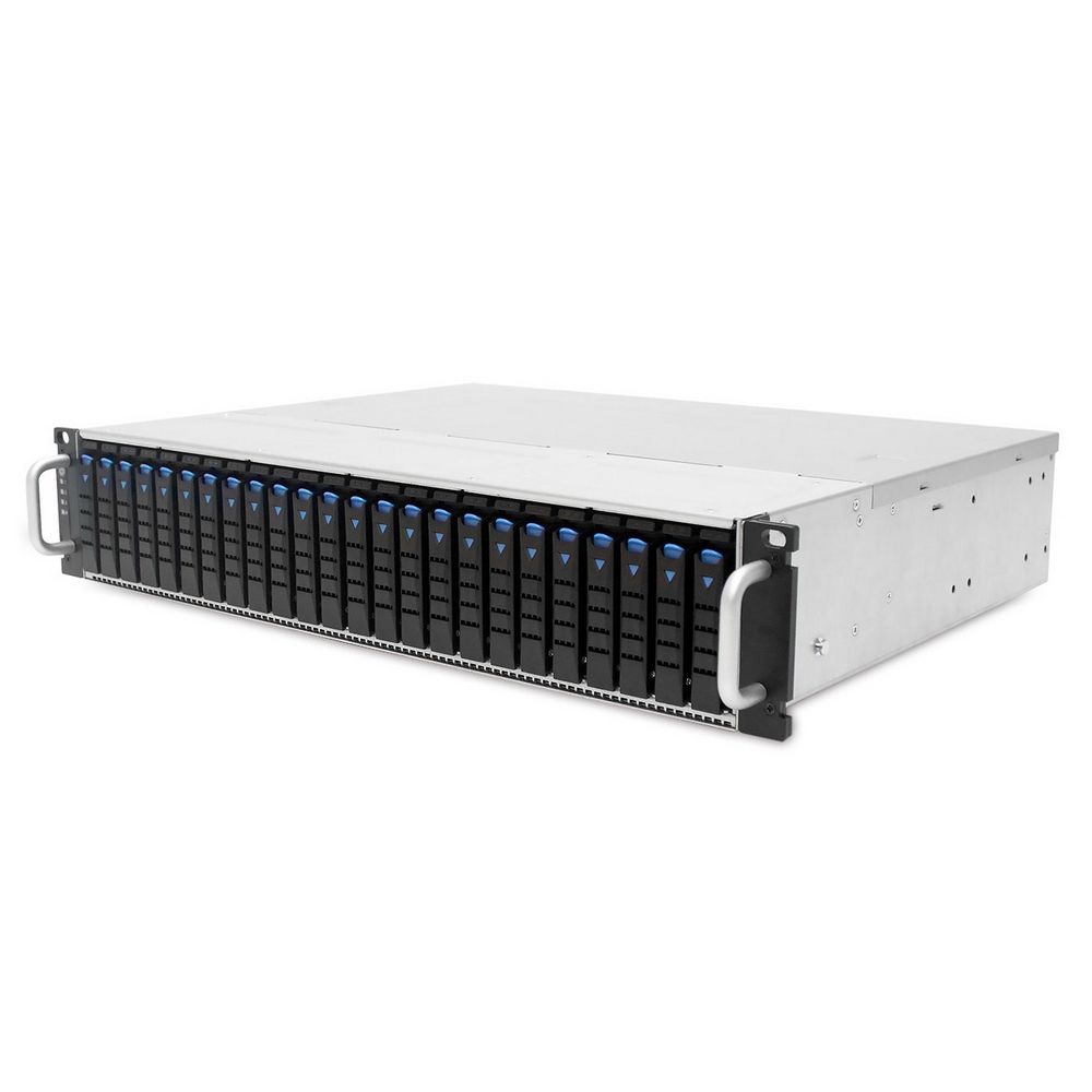 Корпус AIC J2024-06-35X XJ1-20246-01 2U 24x 2.5" hot-swap bays, hot-swap JBOD with single SAS 12G expander controller, single BMC, tool-less HDD tray, 550W 1+1 hot-swap redundant 80+ platinum, tool-less rail kit 35X series