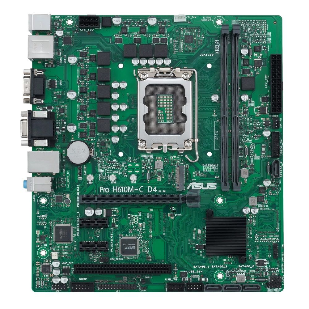Материнская плата ASUS PRO H610M-C D4-CSM /LGA1700,H610,U32G1,MB (90MB1A30-M0EAYC) (699132) {10}