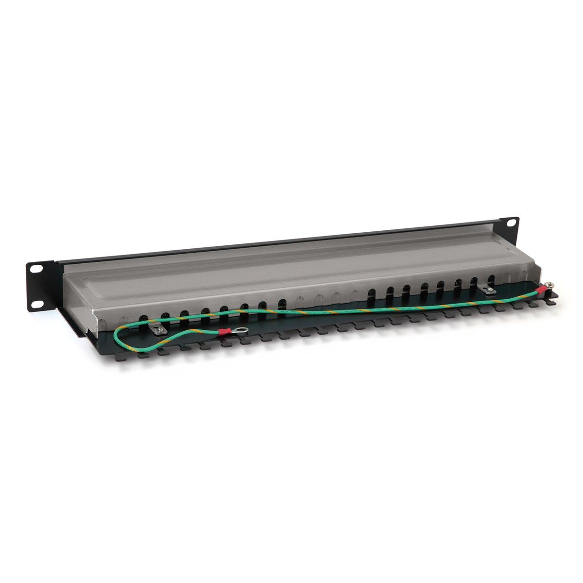 Аксессуары Hyperline Hyperline PP3-19-24-8P8C-C5E-SH-110D Патч-панель 19", 1U, 24 порта RJ-45 полн. экран., категория" 5e, Dual IDC, ROHS, цвет черный