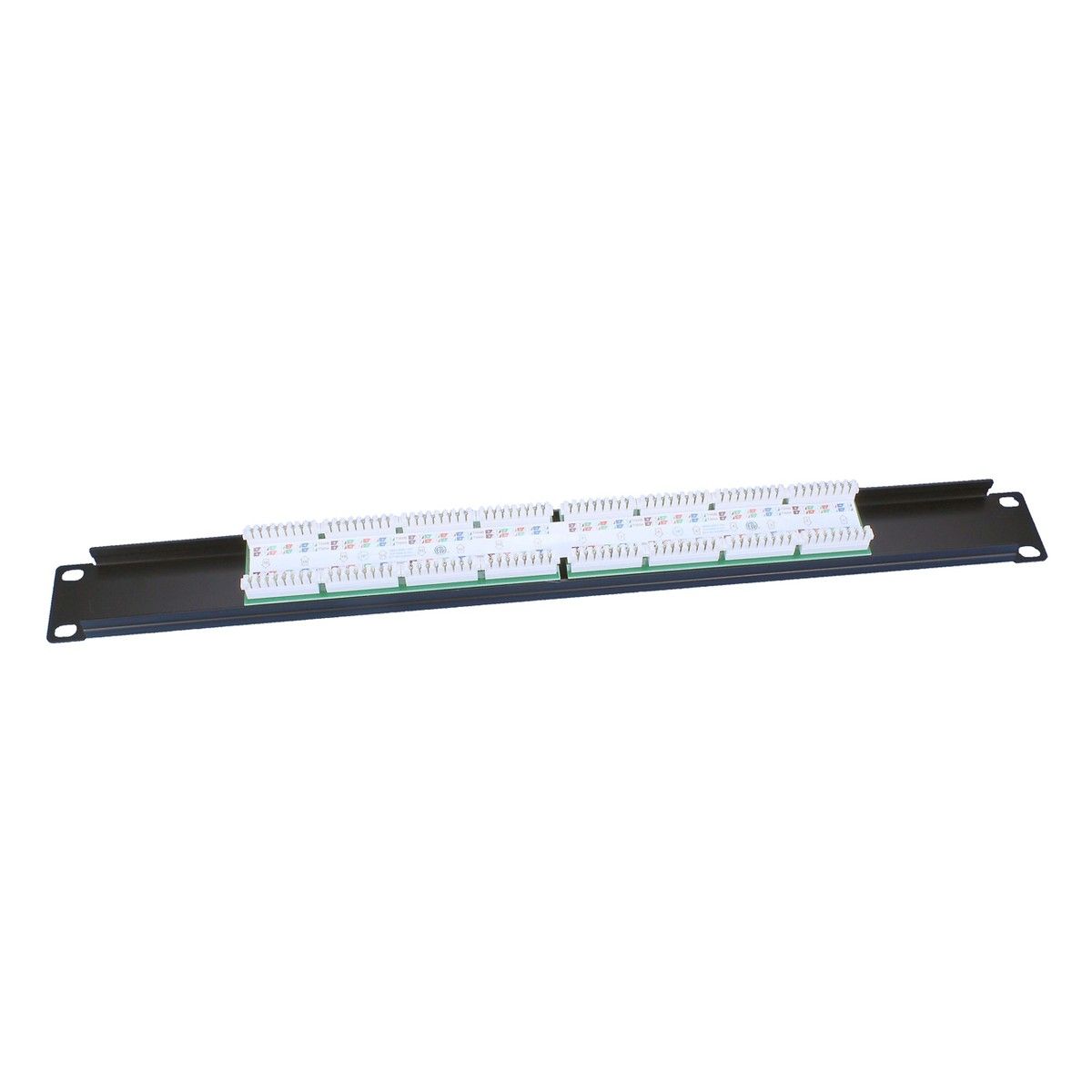 Аксессуары Hyperline Hyperline PP3-19-16-8P8C-C5E-110D Патч-панель 19", 1U, 16 портов RJ-45, категория 5e, Dual IDC," ROHS, цвет черный