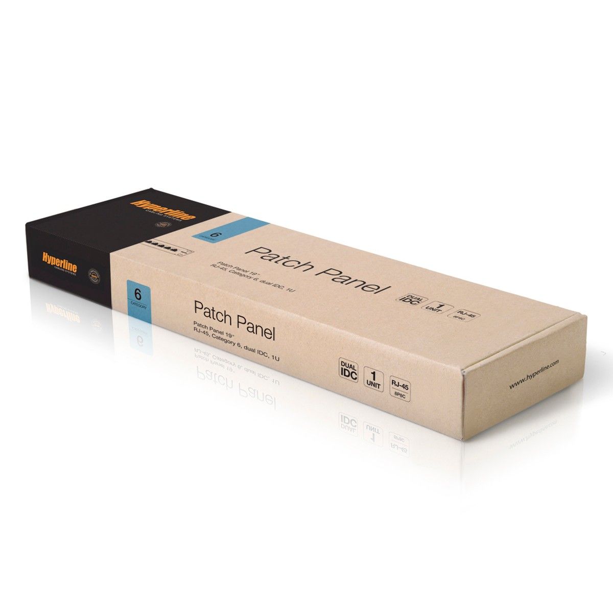 Аксессуары Hyperline Hyperline PP3-19-24-8P8C-C6-110D Патч-панель 19", 1U, 24 порта RJ-45, категория 6, Dual IDC, ROHS, цвет черный (задний кабельный организатор в комплекте)