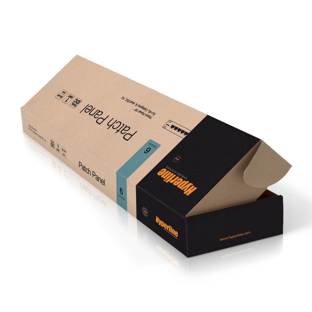 Аксессуары Hyperline Hyperline PP3-19-48-8P8C-C6-110D Патч-панель 19", 2U, 48 портов RJ-45, категория 6, Dual IDC, ROHS цвет черный (задний кабельный организатор в комплекте)