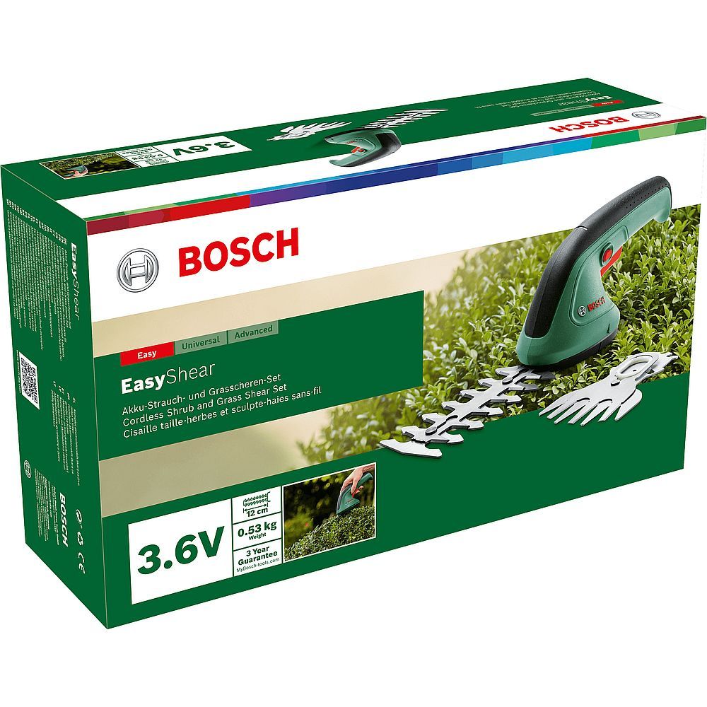 Аккумуляторные ножницы кусторезы Bosch Аккумуляторные ножницы Bosch EasyShear, 3,6В, MicroUSB (0600833303) (0600833303) (615547)