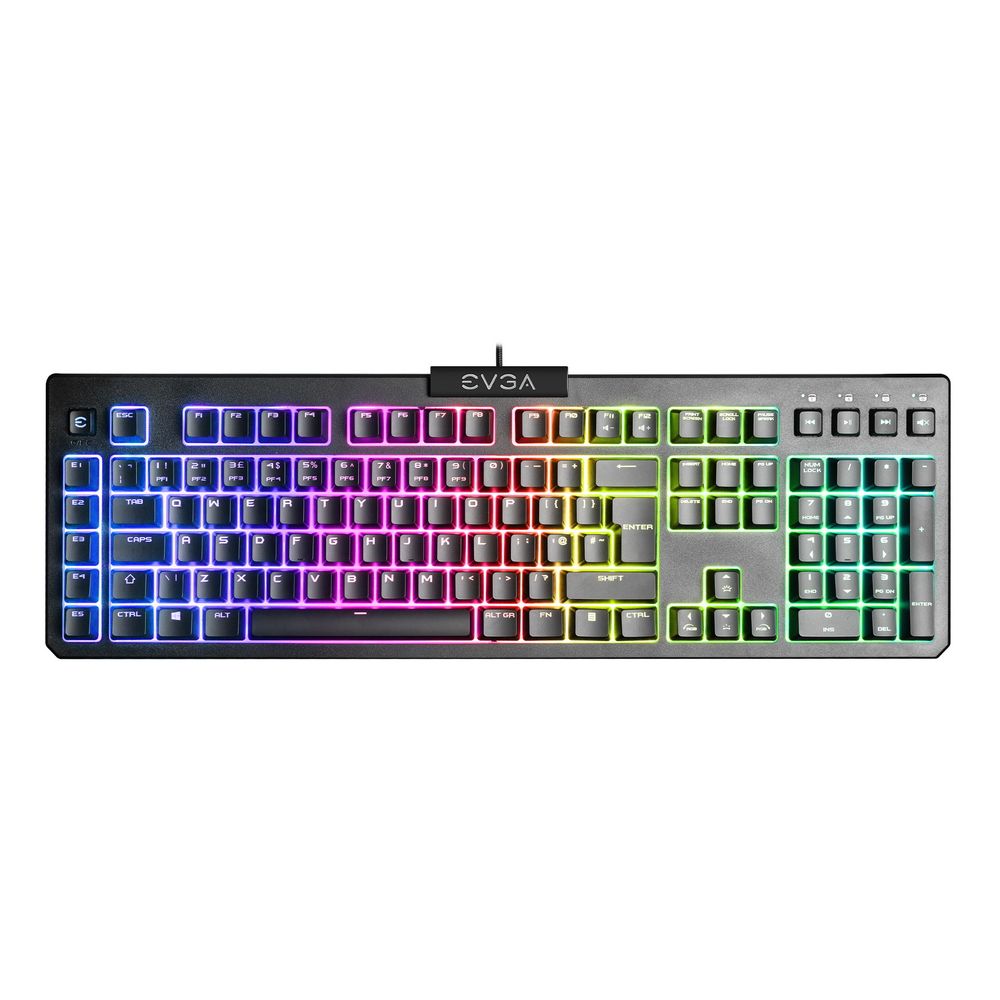 Клавиатура EVGA 834-W0-12RU-KR, Keyboard Z12,RGB Color,Membrane,RU (442499)