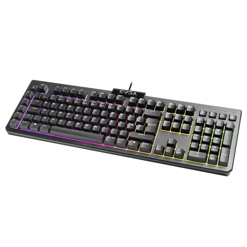 Клавиатура EVGA 834-W0-12RU-KR, Keyboard Z12,RGB Color,Membrane,RU (442499)