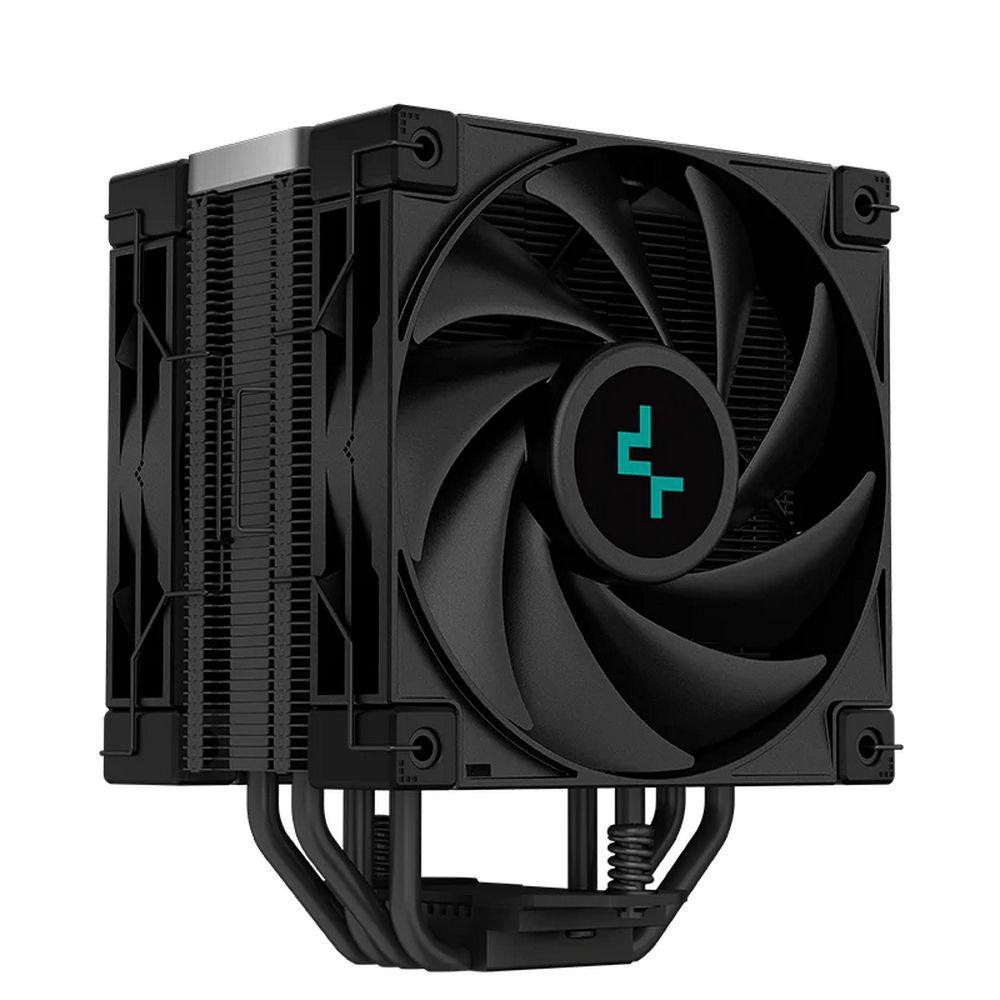 Вентилятор Deepcool AK400 ZERO DARK PLUS (Height 155mm, 6mm x 4pcs, Fan 120mm x 2, 500;1650RPM ±10%, < 28 dB(A), 4-pin PWM, TDP 220W, Al+Cu, Screw, Socket AMD AM5/AM4, Intel LGA1700/1200/115x) (727798)