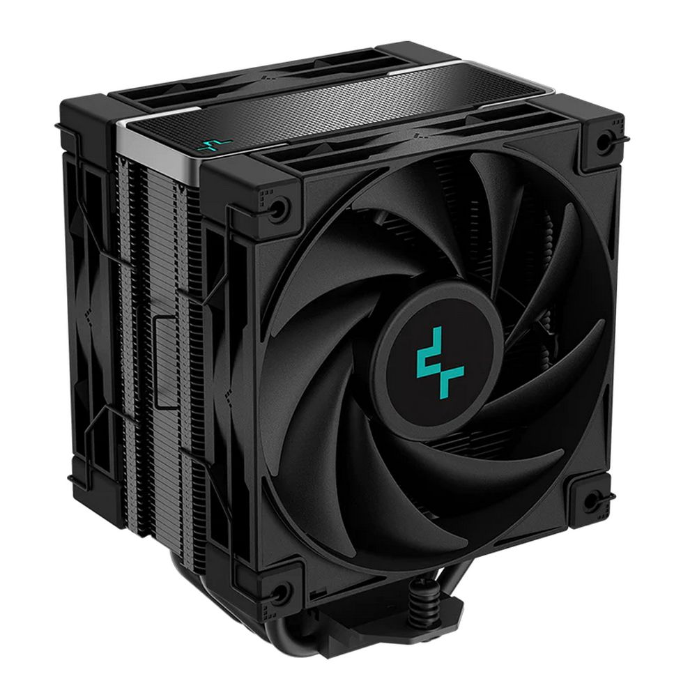 Вентилятор Deepcool AK400 ZERO DARK PLUS (Height 155mm, 6mm x 4pcs, Fan 120mm x 2, 500;1650RPM ±10%, < 28 dB(A), 4-pin PWM, TDP 220W, Al+Cu, Screw, Socket AMD AM5/AM4, Intel LGA1700/1200/115x) (727798)