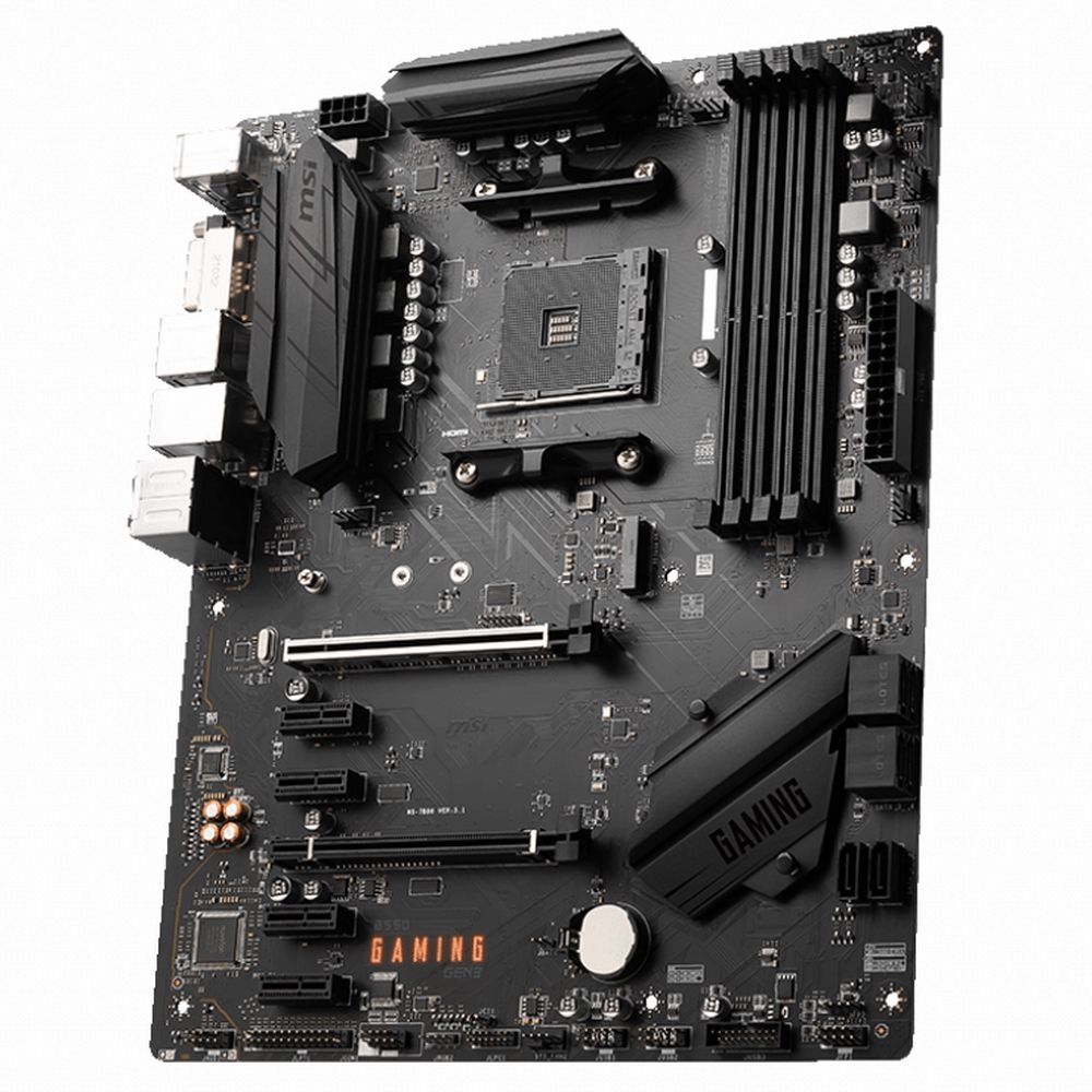 Материнская плата MSI B550 GAMING GEN3 B550, AM4, 4*DDR4, 2*PCIEx16, 4*PCIEx1, 1*M.2, 2*USB3.2Gen2, 4*USB3.2Gen1, 6*USB2.0, 6*SATA3.0, 1G, DVI, HDMI, ATX, RTL