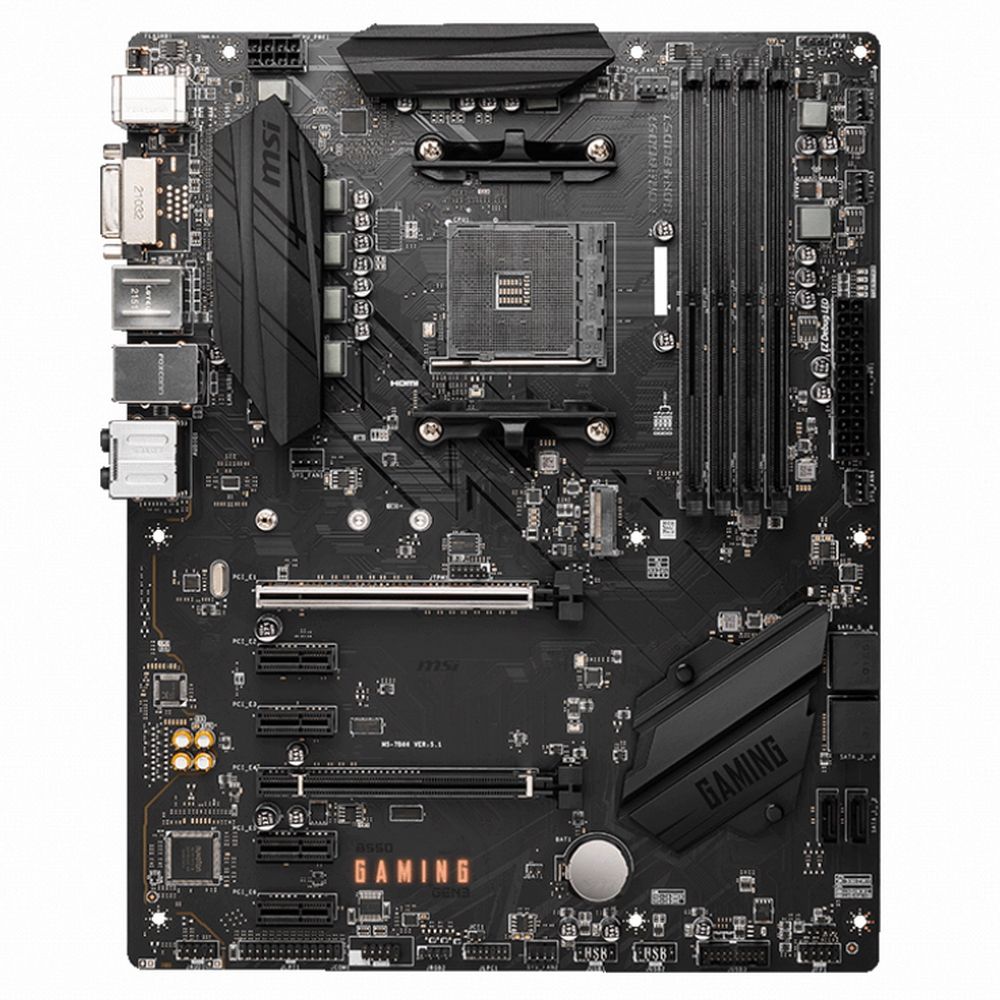 Материнская плата MSI B550 GAMING GEN3 B550, AM4, 4*DDR4, 2*PCIEx16, 4*PCIEx1, 1*M.2, 2*USB3.2Gen2, 4*USB3.2Gen1, 6*USB2.0, 6*SATA3.0, 1G, DVI, HDMI, ATX, RTL