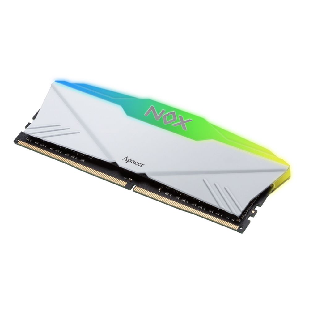 Модуль памяти Apacer NOX RGB White Gaming Memory AH4U16G32C28YNWAA-1 16GB DDR4 3200 DIMM Non-ECC, CL16, 1.35V, Intel XMP 2.0, Heat Sink, RTL