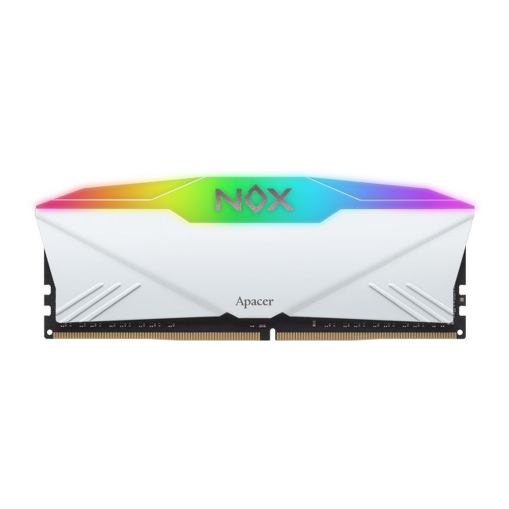 Модуль памяти Apacer NOX RGB White Gaming Memory AH4U16G32C28YNWAA-1 16GB DDR4 3200 DIMM Non-ECC, CL16, 1.35V, Intel XMP 2.0, Heat Sink, RTL