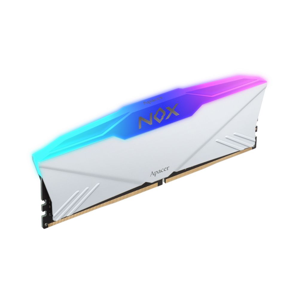 Модуль памяти Apacer NOX RGB White Gaming Memory AH4U16G32C28YNWAA-1 16GB DDR4 3200 DIMM Non-ECC, CL16, 1.35V, Intel XMP 2.0, Heat Sink, RTL