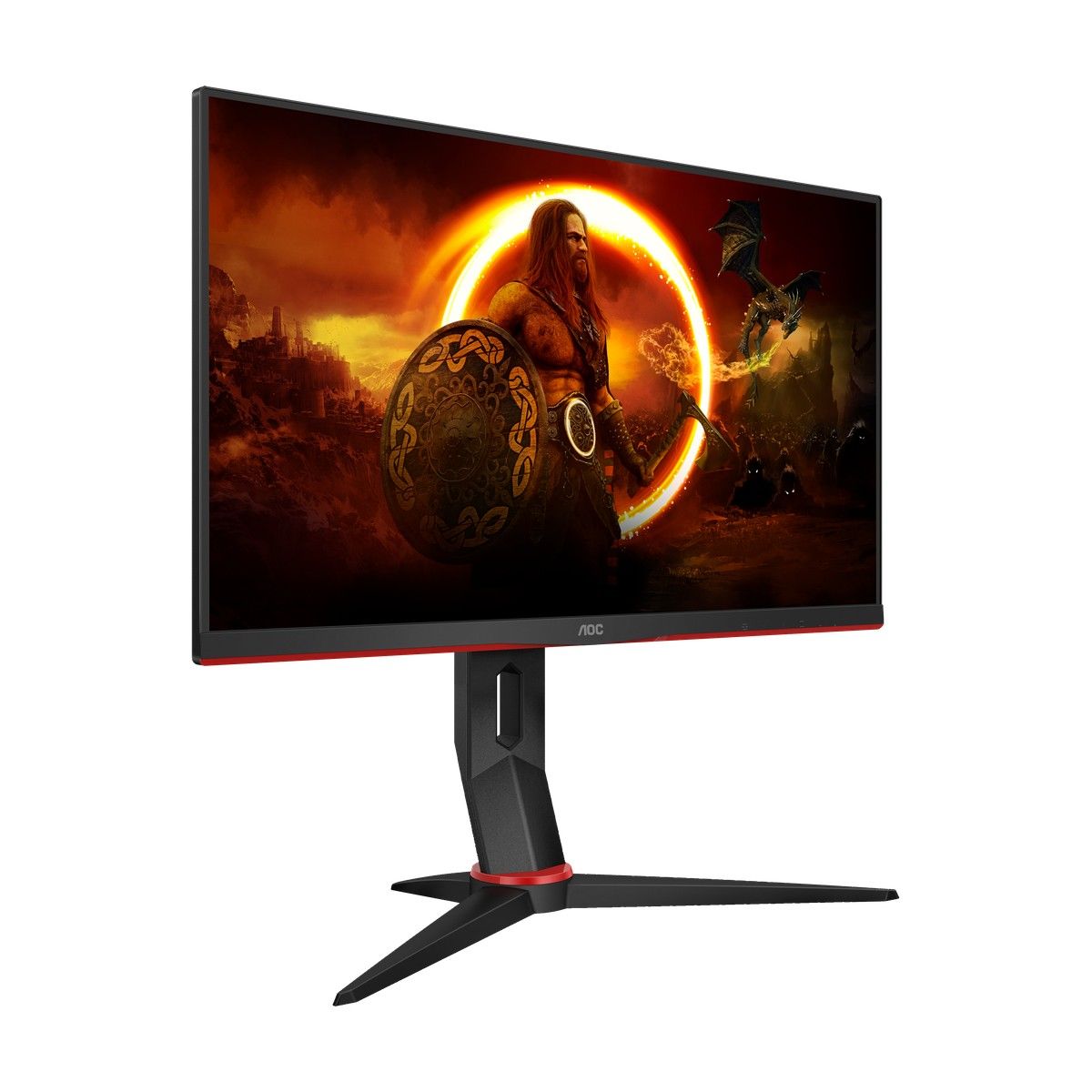 Монитор AOC 23.8" 24G2SPU/BK Black (IPS, 1920x1080, D-sub+HDMI+HDMI+DP, 1 ms, 178°/178°, 250 cd/m, 1000:1(80M:1), 165Hz, MM, Pivot) (140225)