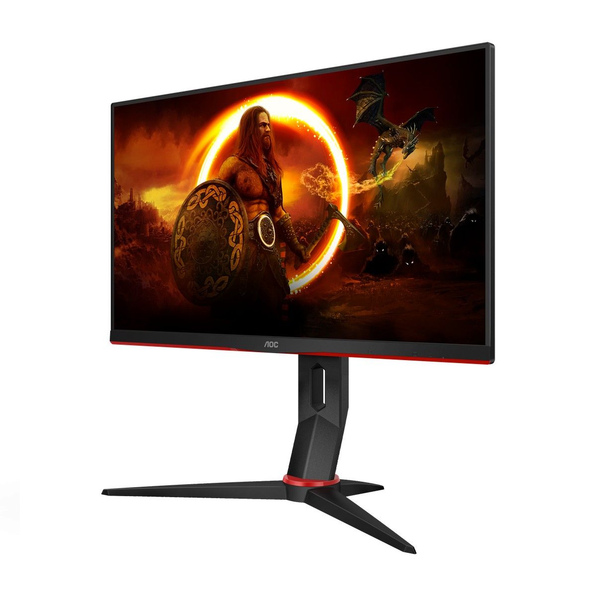 Монитор AOC 23.8" 24G2SPU/BK Black (IPS, 1920x1080, D-sub+HDMI+HDMI+DP, 1 ms, 178°/178°, 250 cd/m, 1000:1(80M:1), 165Hz, MM, Pivot) (140225)