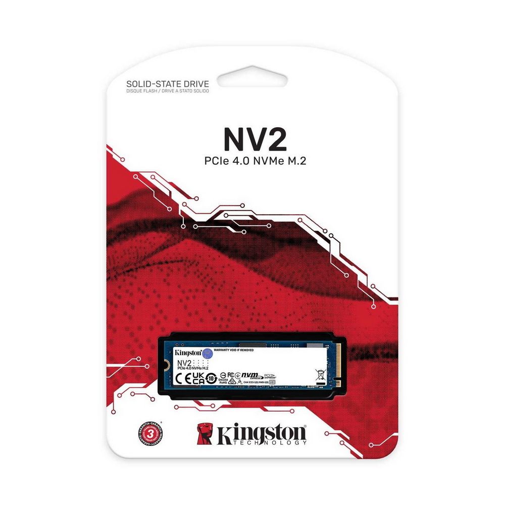 Твердотельный накопитель SSD Kingston NV2 NVMe™ M.2 2280 SNV2S/500G 500GB Client SSD PCIe Gen 4.0 x 4, 3500/2100, 160TBW, 1.5DWPD, RTL {200} (329858)