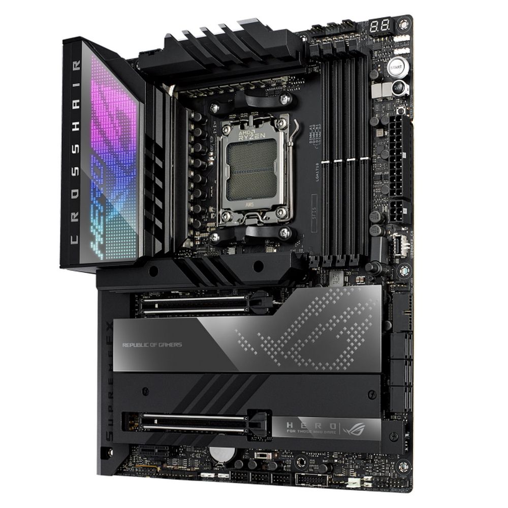 Материнская плата ASUS ROG CROSSHAIR X670E HERO /AM5,X670,USB4,MB AM5 EATX 4xDDR5 2xPCIEx16 PCIEx1 4xM.2 2.5GLAN (90MB1BC0-M0EAY0) (862420)