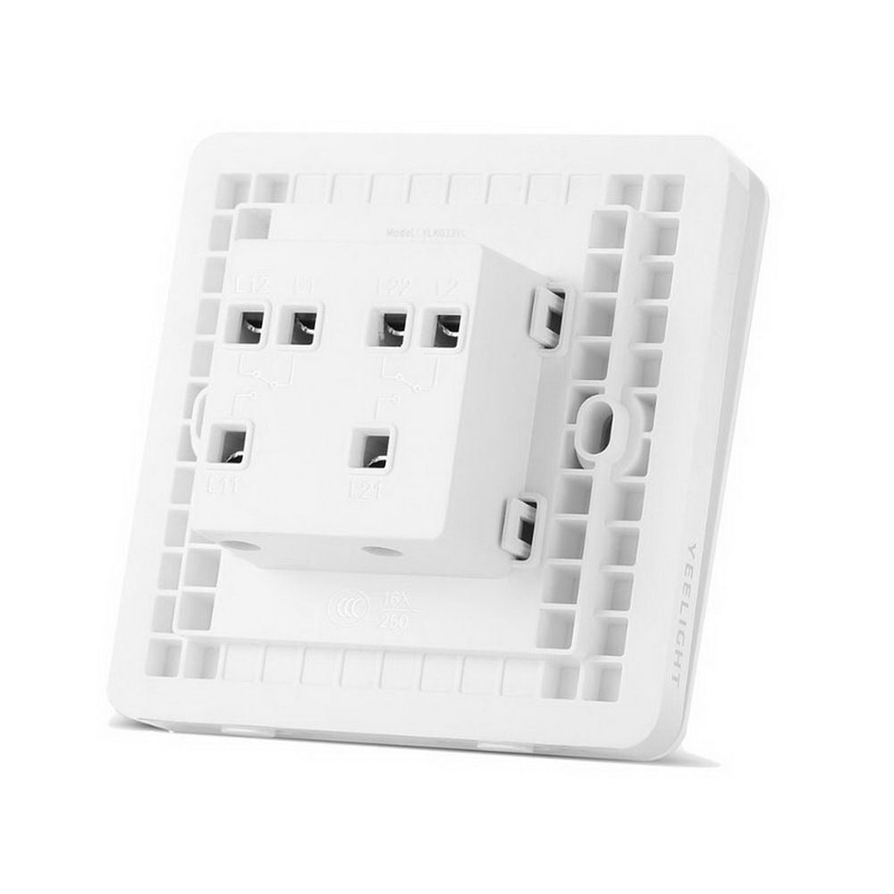 Безрамочный 2-ух кнопочный выключатель Slisaon Yeelight Flex Switch(two gang) (209805)