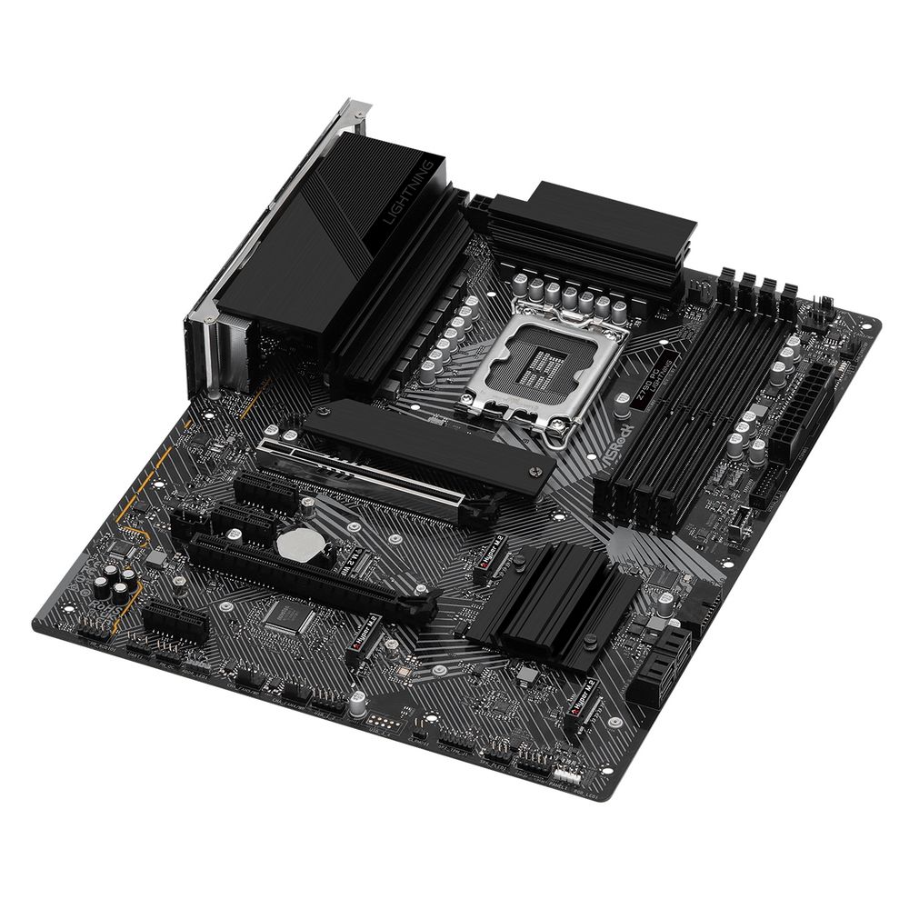 Материнская плата ASRock Z790 PG LIGHTNING, Socket 1700, Intel®Z790, 4xDDR5-4800, HDMI, 2xPCI-Ex16, 3xPCI-Ex1, 4xSATA3(RAID 0/1/5/10), 4xM.2, 8 Ch Audio, 1x2.5GLan, (1+2)xUSB2.0, (6+4)xUSB3.2, (1+1)xUSB3.2 Type-C™, 1x/PS/2, ATX, RTL {}