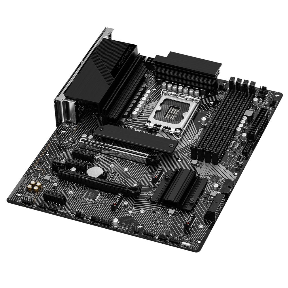 Материнская плата ASRock Z790 PG LIGHTNING/D4, Socket 1700, Intel®Z790, 4xDDR4-3200, HDMI, 2xPCI-Ex16, 3xPCI-Ex1, 4xSATA3(RAID 0/1/5/10), 4xM.2, 8 Ch Audio, 1x2.5GLan, (1+2)xUSB2.0, (6+4)xUSB3.2, (1+1)xUSB3.2 Type-C™, 1x/PS/2, ATX, RTL {}