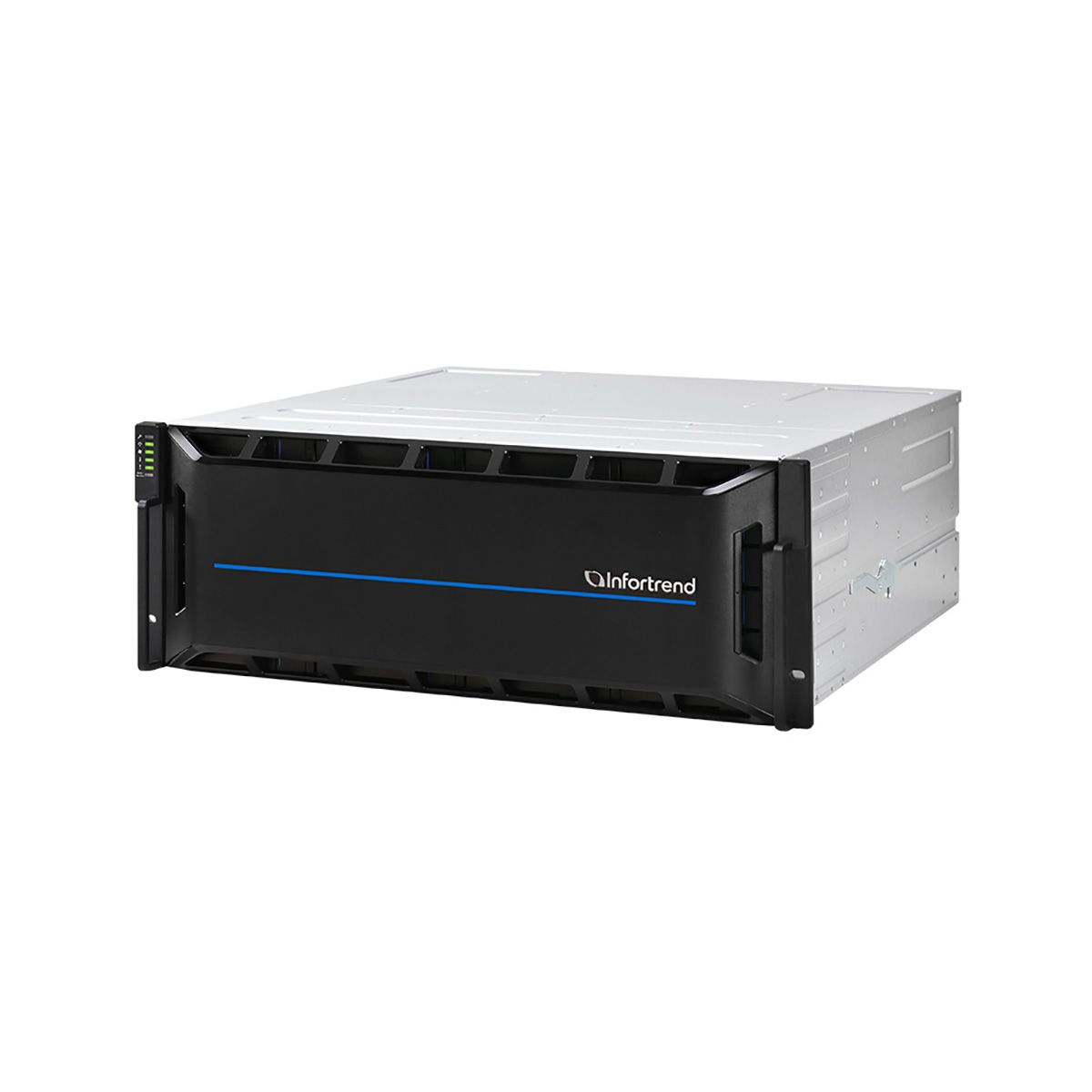 Платформа СХД Infortrend EonStor GS2024RTC0F0D-8U32 (24х3.5, 4U, High IOPS, Dual Redundant Controllers (incl: 4x4GB Cache, 8x1GbE RJ-45 ports, 4 FREE host board slots, 2x 12Gb SAS ext ports, 2x (PSU 460W+FAN/SuperCap.+Flash), Rackmount kit)
