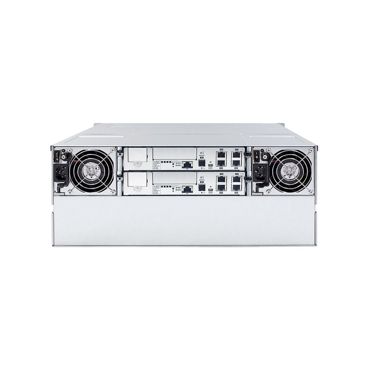 Платформа СХД Infortrend EonStor DS2024R2CB00B-8U32 (24x2.5, 2U, Dual Redundant Controller incl: 2x2GB, 8x1GbE iSCSI ports, 2xSAS3 ports, 2 FREE host board slots, 2x(SuperCap.+FlashModule/PSU 460W+FAN), Rackmount kit)