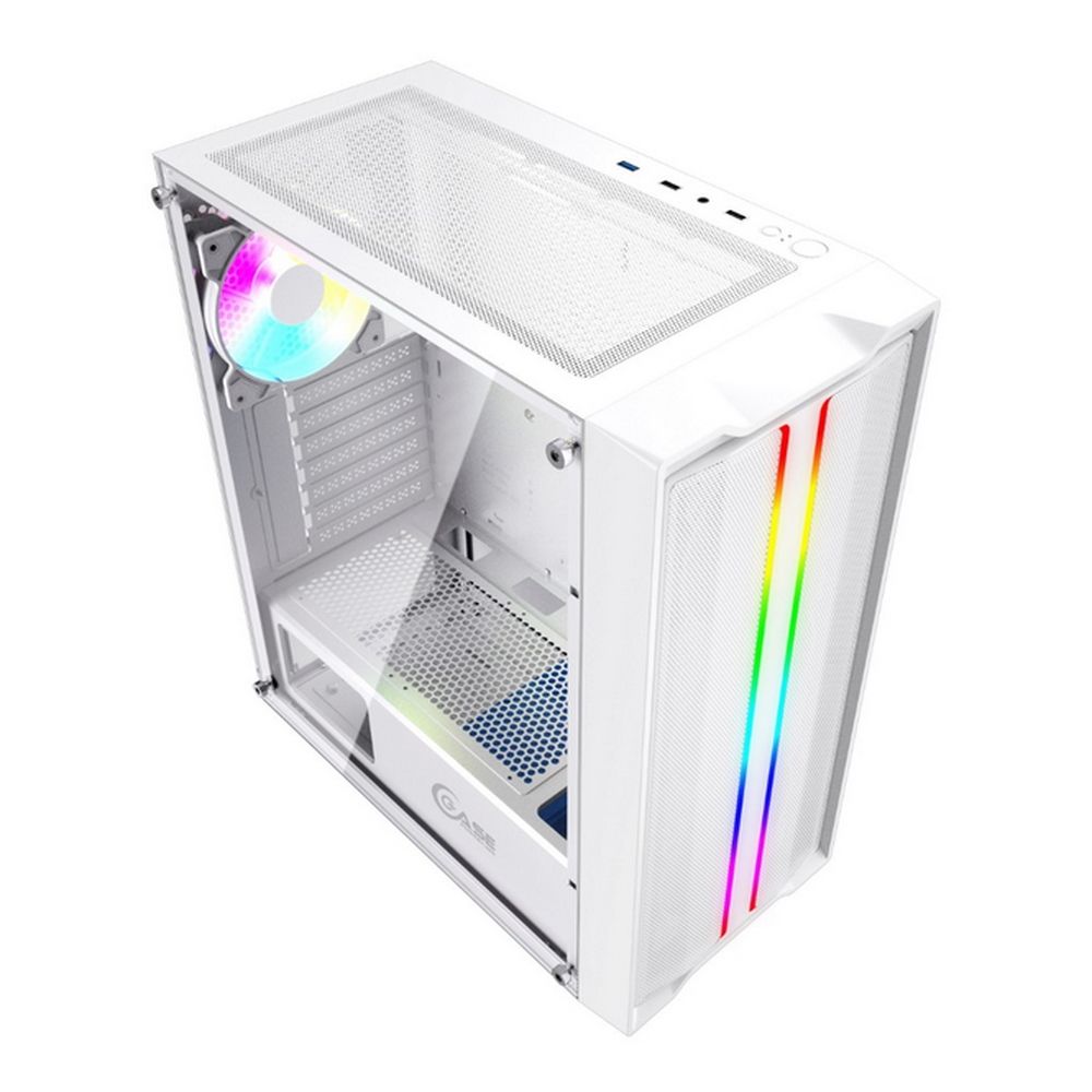Корпус Powercase Mistral Evo White, Tempered Glass, 1x 120mm PWM ARGB fan + ARGB Strip + 3x 120mm PWM non LED fan, белый, ATX (CMIEW-F4S)