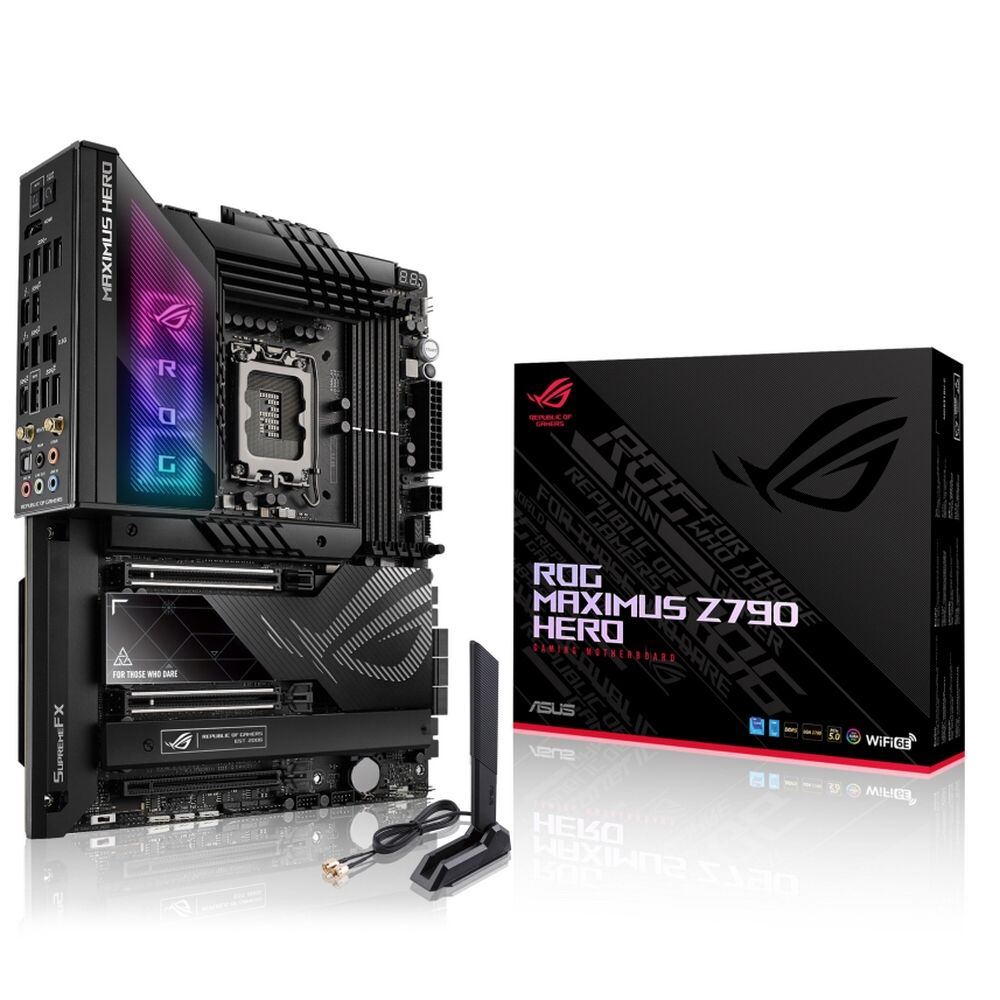 Материнская плата ASUS ROG MAXIMUS Z790 HERO LGA1700 ATX 4xDDR5 3xPCIEx16 5xM.2 2xThunderbolt USB-C HDMI 2.5GLAN Wi-Fi 6E (90MB1CI0-M0EAY0)