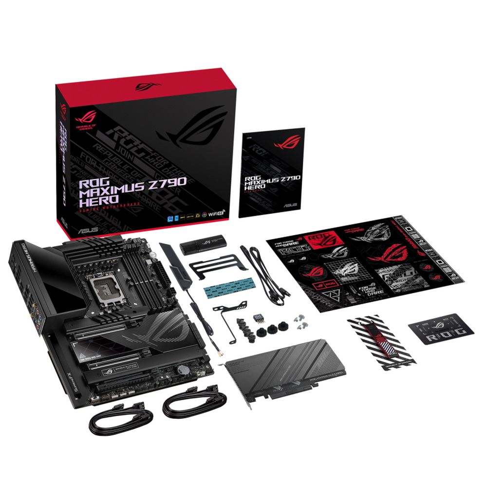 Материнская плата ASUS ROG MAXIMUS Z790 HERO LGA1700 ATX 4xDDR5 3xPCIEx16 5xM.2 2xThunderbolt USB-C HDMI 2.5GLAN Wi-Fi 6E (90MB1CI0-M0EAY0)