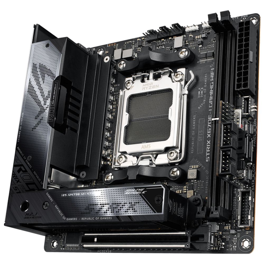 Материнская плата ASUS ROG STRIX X670E-I GAMING WIFI /AM5,X670,USB3.2 GEN 2,MB (90MB1B70-M0EAY0) /AM5,X670,USB3.2 GEN 2,MB (90MB1B70-M0EAY0)