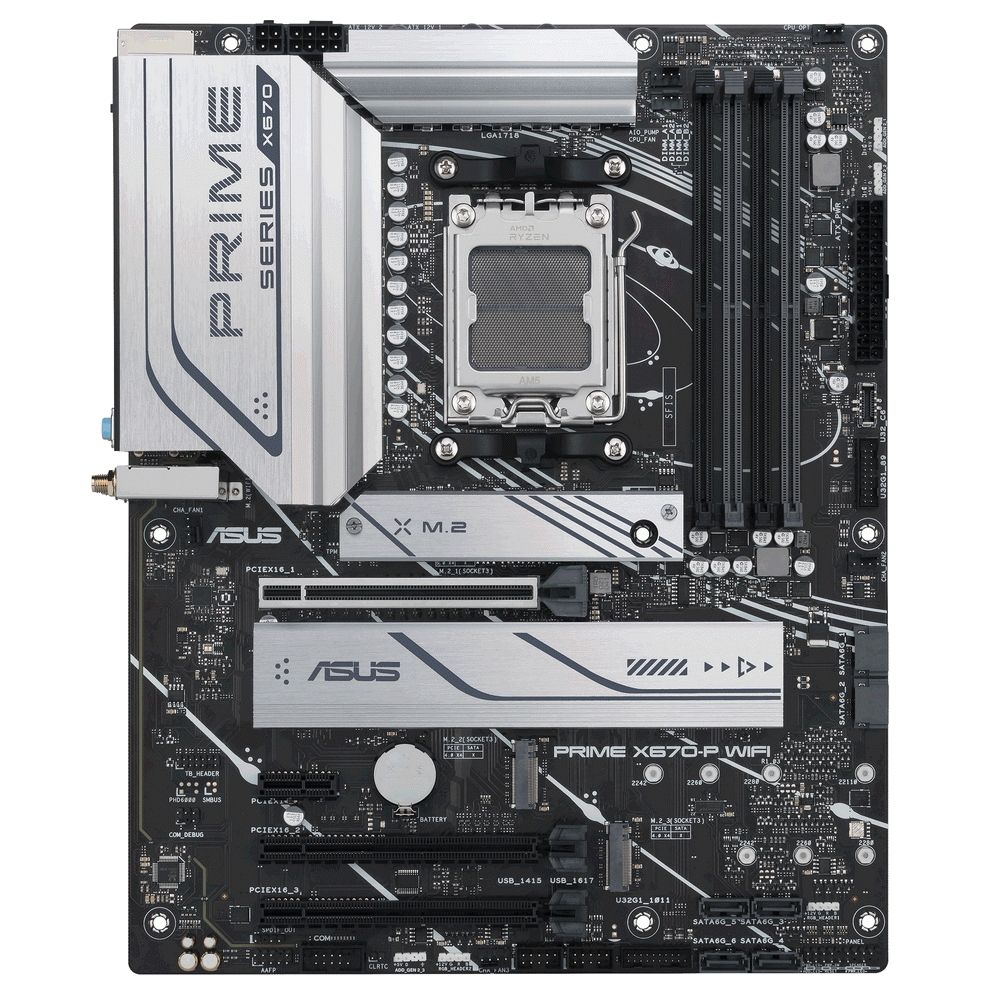 Материнская плата ASUS PRIME X670-P WIFI /AM5,X670,USB 3.2 GEN 2X2,WIFI,AURA,MB (90MB1BV0-M0EAY0) /AM5,X670,USB 3.2 GEN 2X2,WIFI,AURA,MB (90MB1BV0-M0EAY0)