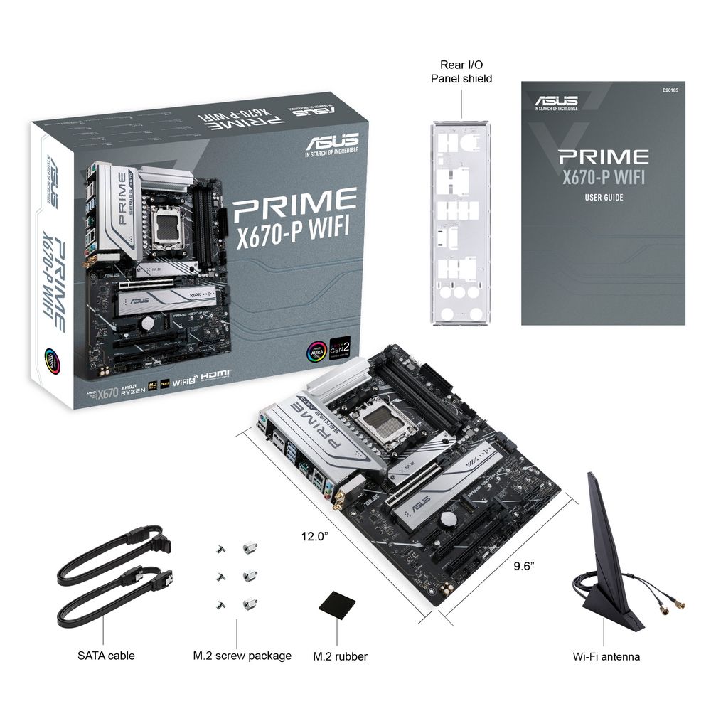 Материнская плата ASUS PRIME X670-P WIFI /AM5,X670,USB 3.2 GEN 2X2,WIFI,AURA,MB (90MB1BV0-M0EAY0) /AM5,X670,USB 3.2 GEN 2X2,WIFI,AURA,MB (90MB1BV0-M0EAY0)