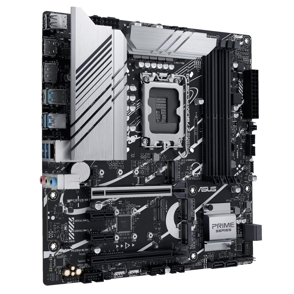 Материнская плата ASUS PRIME Z790M-PLUS D4 LGA1700 mATX 4xDDR4 2xPCIEx16 2xPCIEx1 3xM.2 DP HDMI GLAN (90MB1D20-M0EAY0)