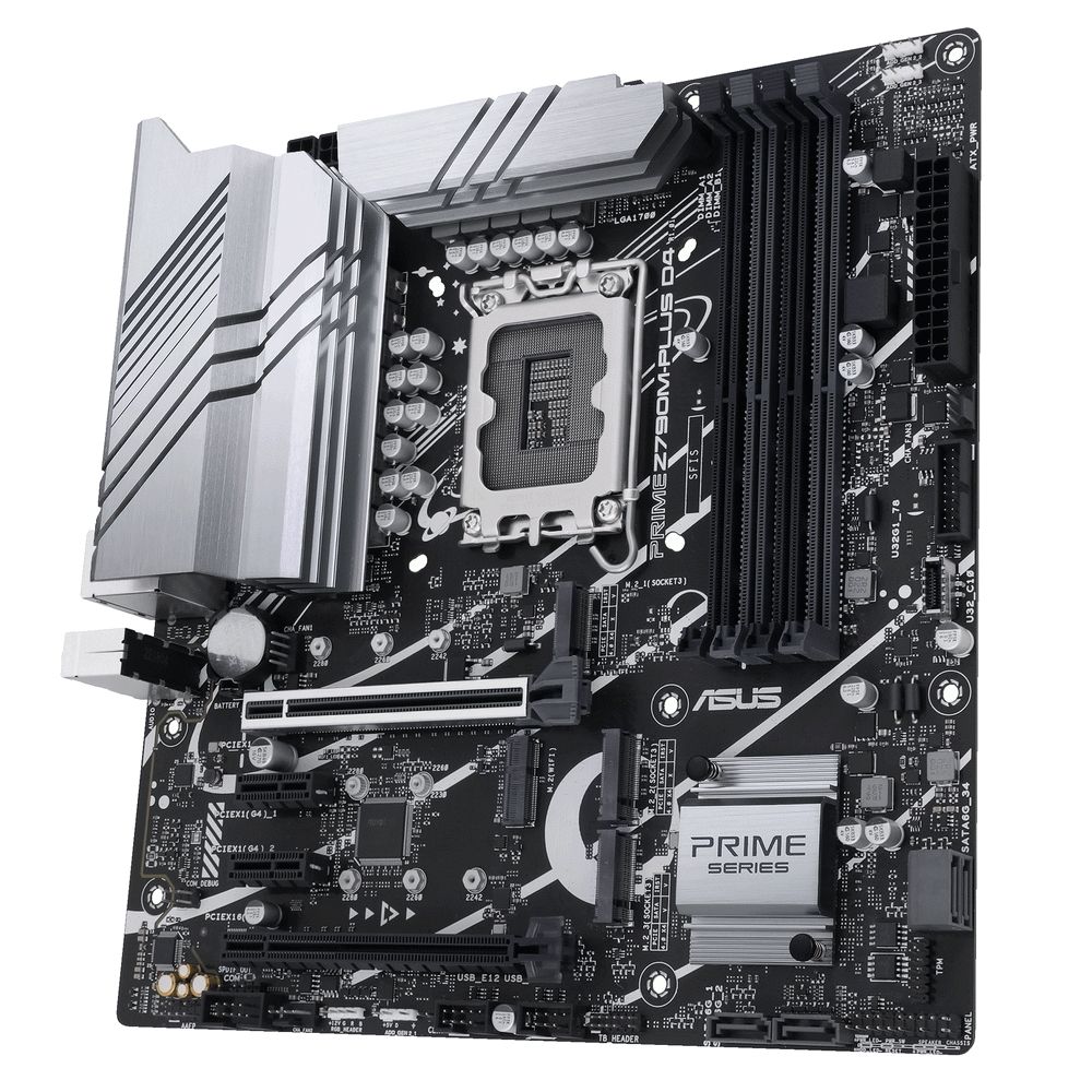 Материнская плата ASUS PRIME Z790M-PLUS D4 LGA1700 mATX 4xDDR4 2xPCIEx16 2xPCIEx1 3xM.2 DP HDMI GLAN (90MB1D20-M0EAY0)