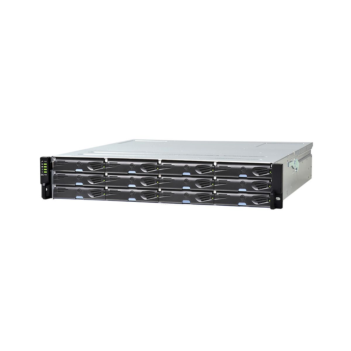Платформа СХД Infortrend EonStor DS2012R2C000B-8U32 (12x3.5, 2U, Dual Redundant Controller incl: 2x2GB, 8x1Gb iSCSI RJ-45 ports, 2x host board slots, 2x12Gb SAS EXP. Ports, 2x(PSU 460W+FAN Module/SuperCap.+Flash module), Rackmount kit)