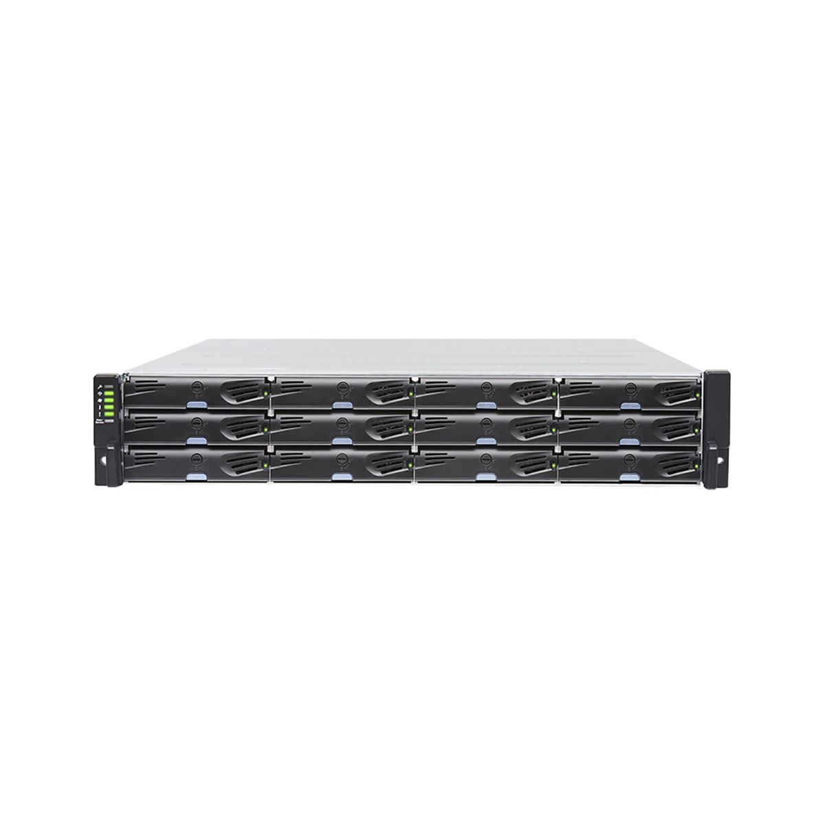 Платформа СХД Infortrend EonStor DS2012R2C000B-8U32 (12x3.5, 2U, Dual Redundant Controller incl: 2x2GB, 8x1Gb iSCSI RJ-45 ports, 2x host board slots, 2x12Gb SAS EXP. Ports, 2x(PSU 460W+FAN Module/SuperCap.+Flash module), Rackmount kit)