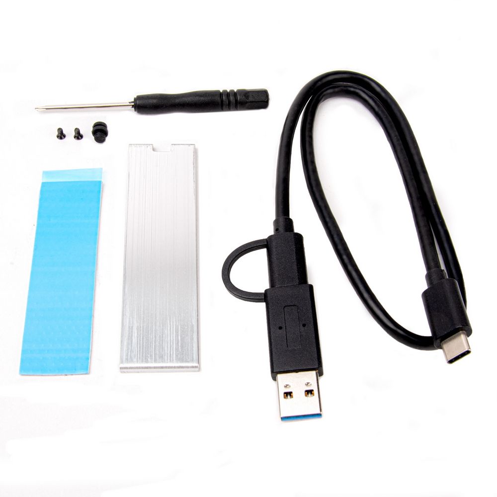 Корпус для HDD/SSD Silverstone G590MS13B000010 USB-C 3.2 Gen2 10Gbps NVMe / SATA M.2 SSD RGB enclosure