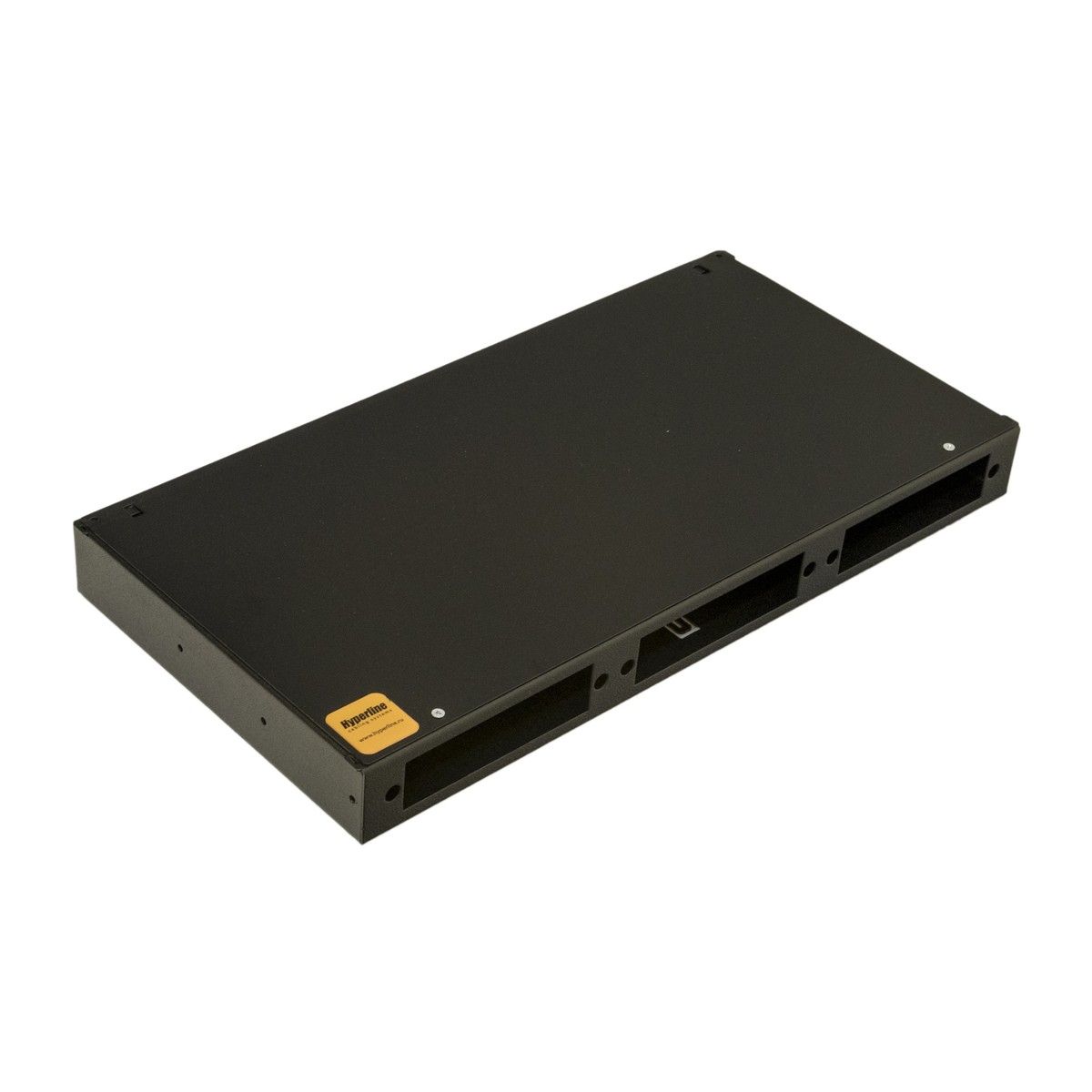 Аксессуары Hyperline Hyperline FO-19R-1U-3xSLT-W140H42-24UN-BK Бокс оптический универсальный 19", от 8 до 24 портов (SC, Бокс оптический универсальный 19", от 8 до 24 портов (SC, duplex LC, ST, FC), со сплайс пластиной, без пигтейлов и проходных адаптеров, 1U, черный