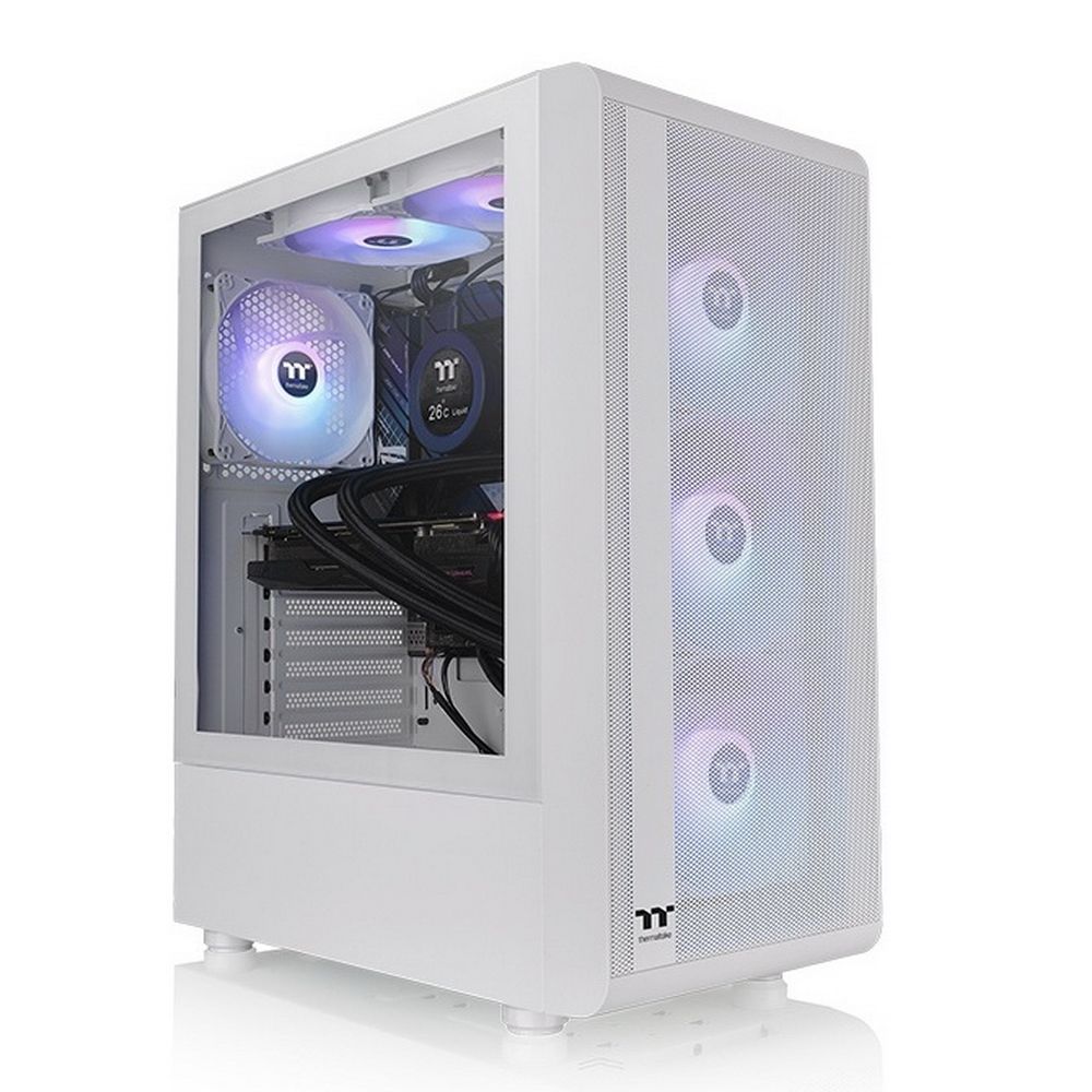 Корпус Thermaltake S200 TG ARGB Snow CA-1X2-00M6WN-00, White, Brown Box