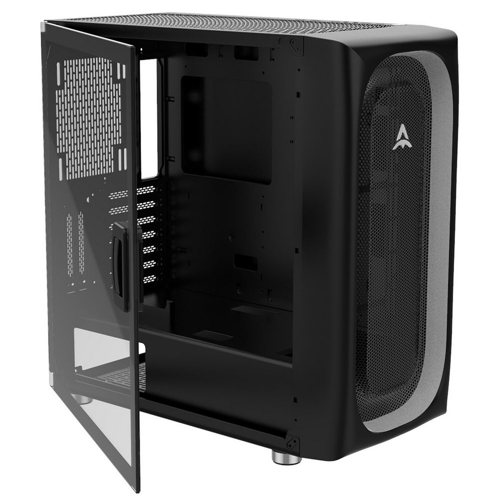 Корпус ALSEYE Ai Pro-B (Halo Pro) Material: 0.7mm SPCC, Motherboard Compatiblility: Mini-ITX/Micro ATX/ATX/EATX, I/O Ports: USB2.0*1+HD Audio+USB3.0*1+Typc*1, Drive bay: H.D.D(3.5»)*3pcs+S.S.D(2.5») *2pcs, Metallic Size: 375*200*445mm, Case Size: 405*200*460mm
