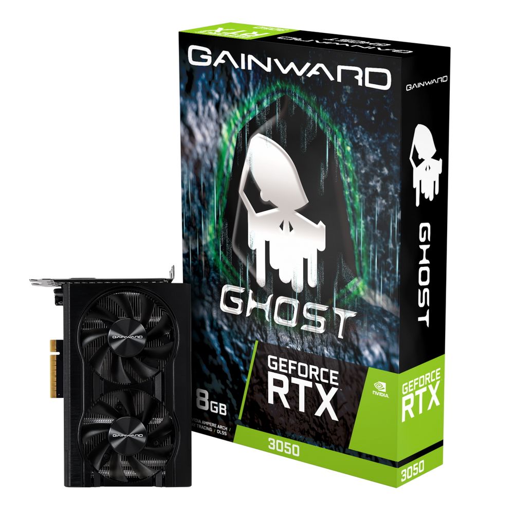 Видеокарта Gainward RTX3050 GHOST 8GB GDDR6 128bit DVI HDMI DP 2FAN RTL