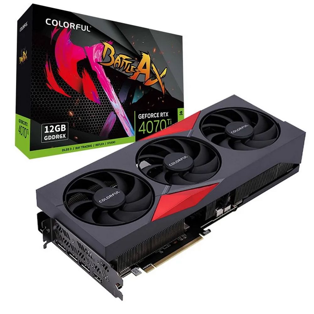 Видеокарта Colorful RTX4070Ti NB EX-V 12GB GDDR6X 192bit 3xDP HDMI 3FAN RTL