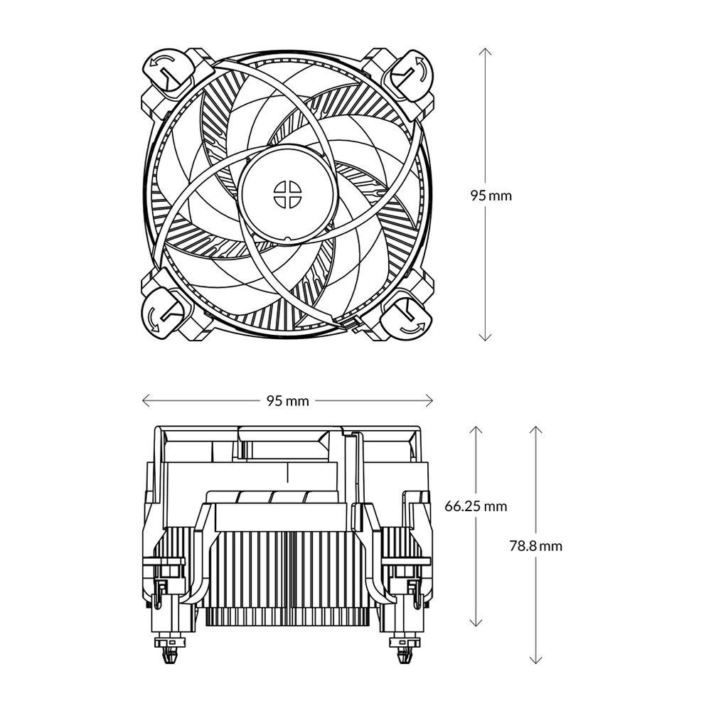 Вентилятор Arctic Cooling для процессора Alpine 17 socket Intel® 1700 (ACALP00040A)