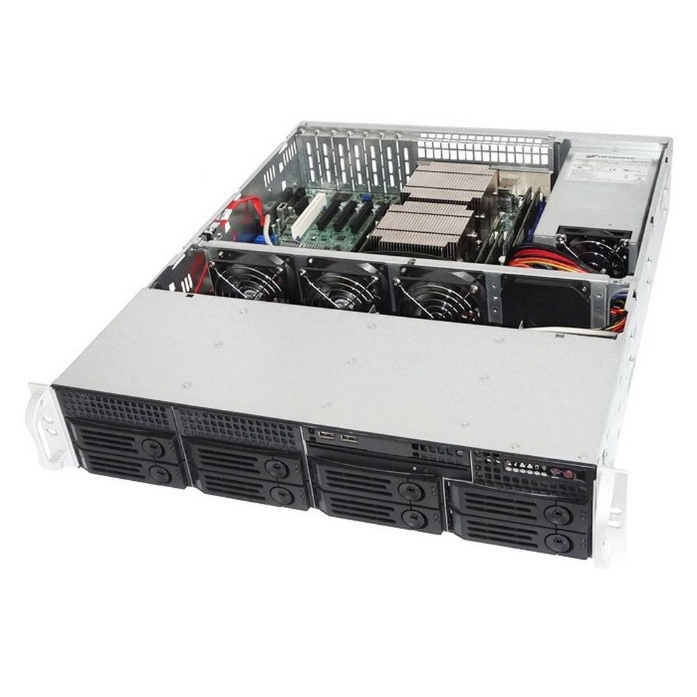 Корпус Ablecom CS-R25-37P, PSU: CRPS(1+1), Acbel: 800W HDD Tray: 8, 8-port 6Gbps SAS/SATA to SATA with SGPIO CS-R25-37P, PSU: CRPS(1+1), 8 drive trays, Backplane: 8-port 6Gbps SAS/SATA to SATA with SGPIO